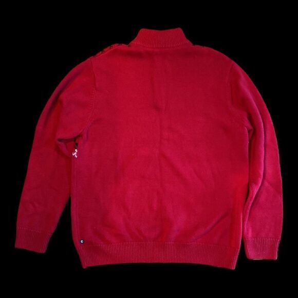 Chaps Reindeer Sweater 1/4 Zip - Picture 2 of 6